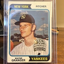 Topps 2023 Heritage 1974 Originals Buybacks Wayne Granger #644 Yankees Insert