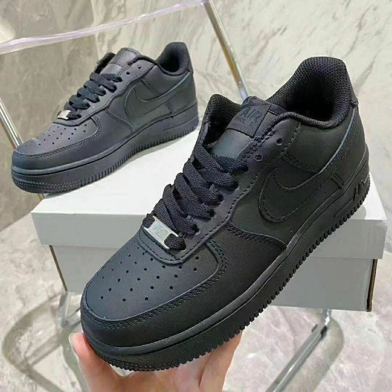 MENS WOMEN LEATHER SNEAKERS CASUAL TRAINERS AF1 WALKING RUNNING SPORTS-GYM-SHOES - Image 4 of 4