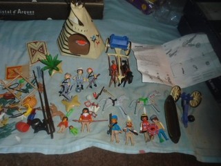 Playmobil Tente De Campement de 89 10 figurines de 74 des chevaux