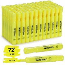 Highlighters Bulk, 72 Pack Tank Style Highlighters Set, Fluorescent Yellow, C...