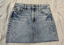 Pacsun Denim Skirt Womens Size 26 Blue Stonewash Distressed Blue Jean Mini Skirt