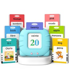 Kidzdo Bilingual Spanish and English Talking Flash Cards with 520 Words Learn...