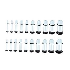 20PCS Glass Ear Stretching Kit - Dead Stretching Kit with Single Flare Plugs, 