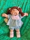 Vintage Cabbage Patch Kids doll w/tag attached - Brown hair, original clothing