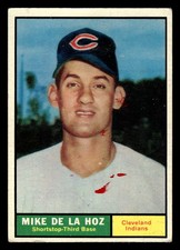 1961 Topps #191 Mike de la Hoz - Cleveland Indians (MARKED)