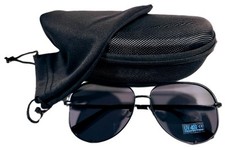 Unisex Oversized Aviator Sunglasses With Black Frame And Gray Lenses