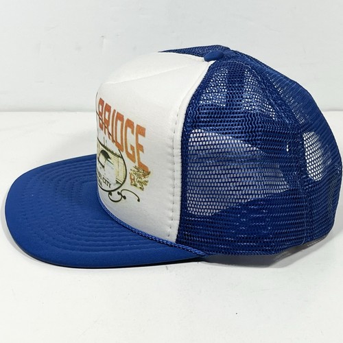 Vintage Snap Back Trucker Hat Nissin Cap London Bridge Lake Havasu City Arizona - Picture 2 of 6