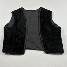 Schott Bros VTG Vest Lining Black Rancher Western Sherpa Lined Jacket Sz 46
