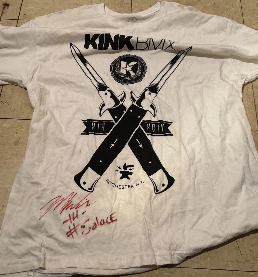 Kink Bmx T-Shirt From 2014 Size L Singed  By Tony Hamlin