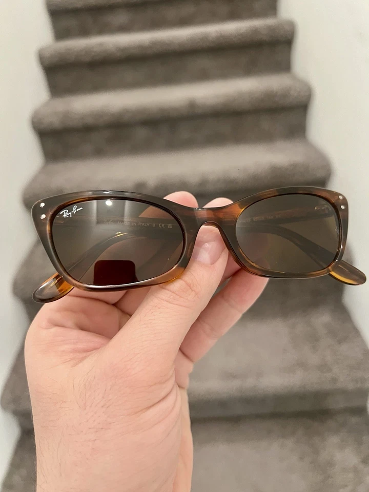 NEW Ray-Ban RB2299 Lady Burbank Women's Cat Eye Sunglasses 52mm Brown/Brown Lens - Image 4 of 4