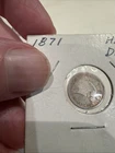 1871 Seated Liberty Half Dime, 90% Silver, USA, Vintage