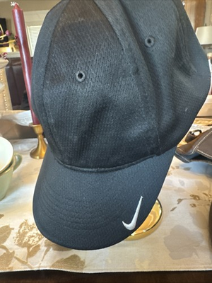 #ad NIKE BLACK club GOLF TOURNAMENT HAT CAP VINTAGE $19.50