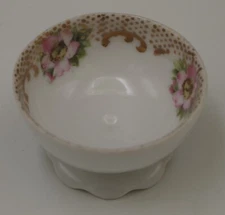 ANTIQUE RS GERMANY PORCELAIN FOOTED OPEN SALT HAND PAINTED