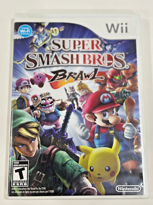 Super Smash Bros. Brawl Authentic (Nintendo Wii, 2008) CIB W/Manual & Inserts