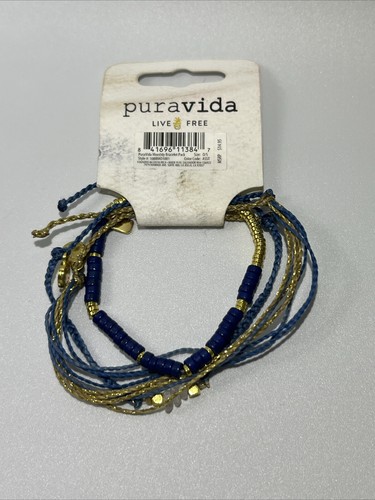 🌊Pura Vida The Deep Blue Stack Monthly Bracelet Set and Sticker December 2023 - Picture 2 of 4