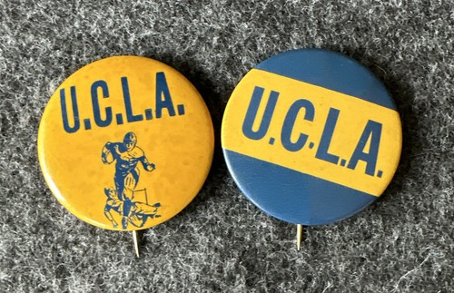 Two Vintage 1940s-50s U.C.L.A. UCLA Bruins Football 1-3/4" Pin-back Buttons - Picture 20 of 20