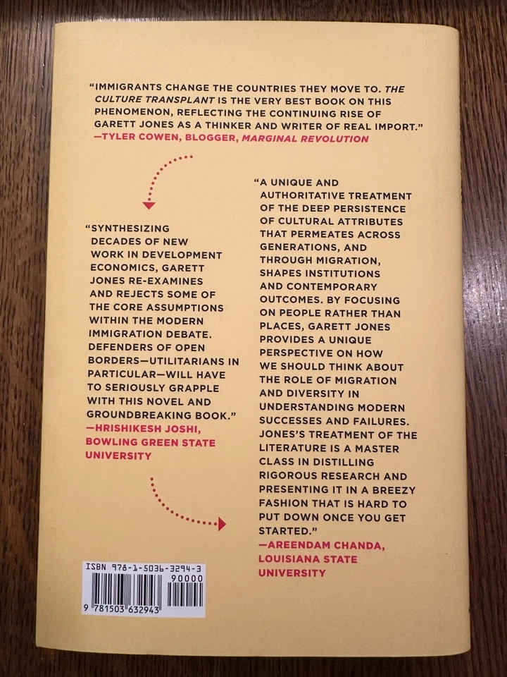 SIGNED & INSCRIBED The Culture Transplant by Garett Jones (2023, Hardcover) - Image 3 of 4