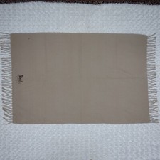 K577 Celine Paris Brown Solid Wool Scarf Scarves Big Size 28" X 44"