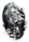 Flash Temporary Adhesive Tattoo Lion Head Africa Gift Party Vacation