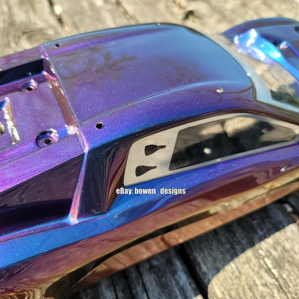 Traxxas Custom Painted RC Body 4x4 Rustler VXL XL5 Shifting Clear Windows Chrome - Image 4 of 4