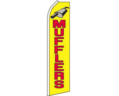 Pack of 2 Mufflers Letters Yellow / Red Swooper Super Feather Advertising Flag