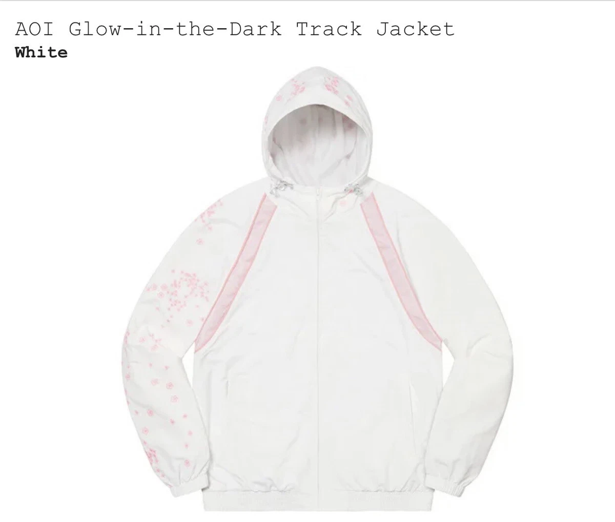 Supreme SS22 AOI Glow-In-The-Dark Track Jacket White XXL SOLD OUT RARE SIZE!