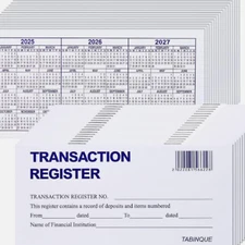 24 PCS Check book Registers for Personal Finance | Easy-to-Read Ledger Book 24 P