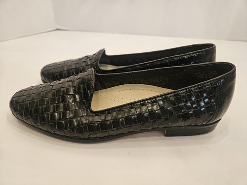 Trotters Classic Woven Black Leather Loafers VGC Sz 6.5N $16 - Picture 7 of 11