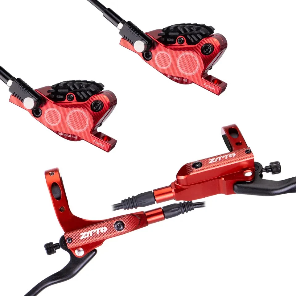 Bicicleta 4 Pistones Freno de Disco Hidráulico Bicicleta MTB M840 Enfriamiento Completo Meatal Pad ZTTO Foto 3 de 4