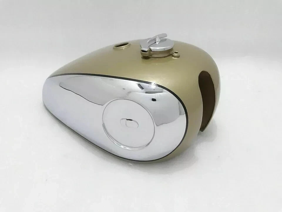 Tanque de gasolina BSA Gold Star Scrambles Catalina 2 galones pintado dorado y cromado Foto 4 de 4