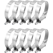 10 X 3" Stainless Steel T-Bolt Clamp Turbo Intake Silicone Hose Clamps
