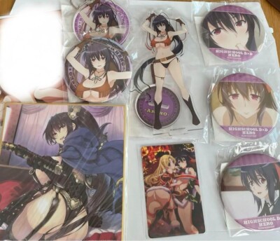 High School DxD Hero Akeno Himejima Acrylic Stand Badge set NEW Kujibikido