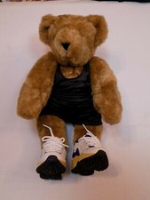 Vermont Teddy Bear Company Brown Jointed 16" Basketball Player Tennis Shoes Set