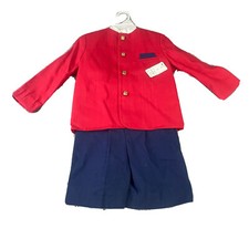 VINTAGE Youth Blazer and Shorts Sailor Outfit Red Blue size 6 NEW