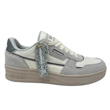 Reebok Court Chaos Mens Classic Style Sneakers Size 10 Cream/Gray Suede Leather