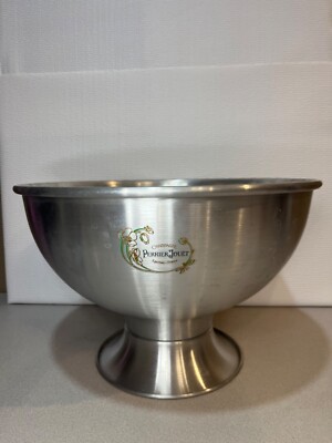 PERRIER JOUET CHAMPAGNE Big Bowl With Pedestal Used Epernay-France 15x10 