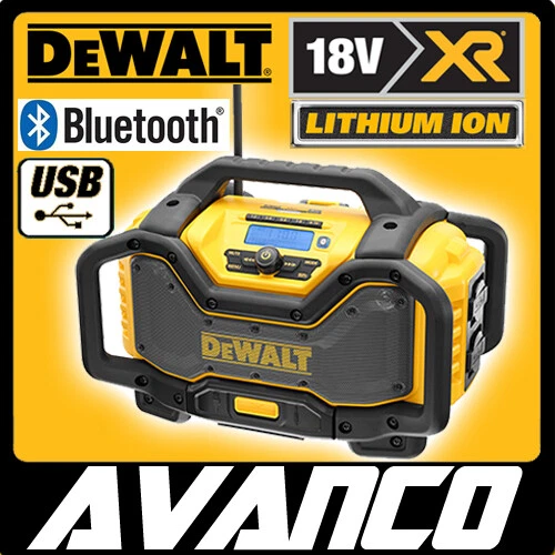DeWALT 18V 54V XR Li ion Cordless Bluetooth DAB Radio Charger USB