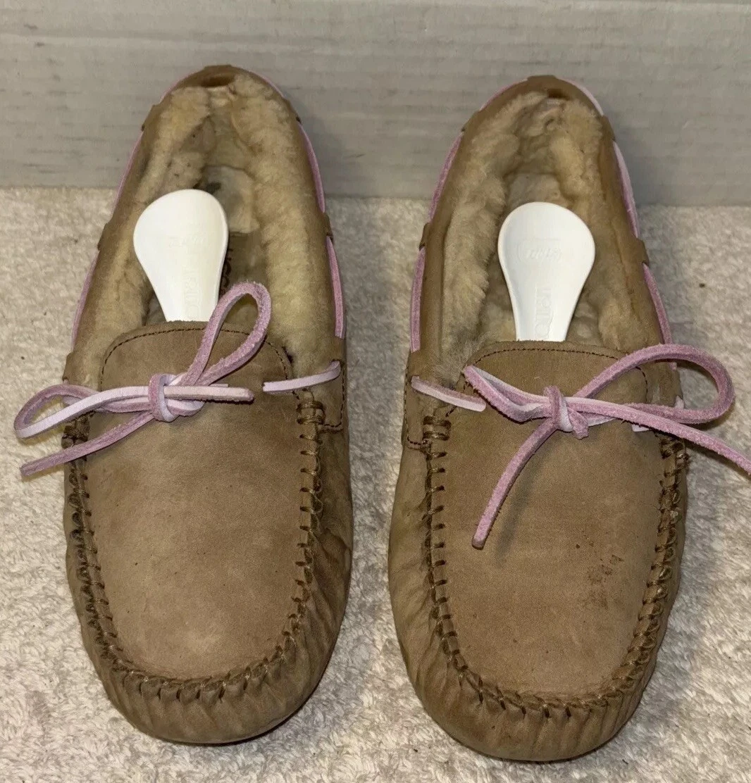 UGG Ciabatte Mocassini Donna Castagno Scamosciato 5131 Scarpe Taglia 7