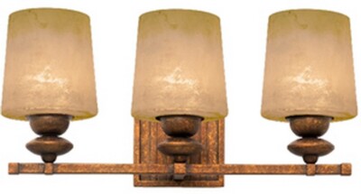 Kalco Lighting Beverly Volcanic Copper 3-Light Bathroom Vanity Fixture