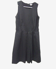 Gap Womens Dress 4 Solid Black A-Line Fit N Flare Cotton Stretch Sleeveless