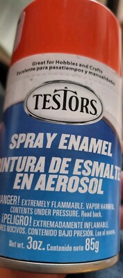 TESTORS SPRAY ENAMEL 1628 GLOSS COMPETITION ORANGE