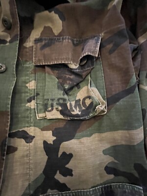 Vintage 90s Named USMC Woodland Camo Shirt/Jacket BDU US Vintage 90s Named USMC Woodland Camo Shirt/Jacket BDU US
