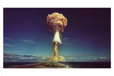 USA ATOMIC BOMB TESTING poster 12x18 mushroom cloud