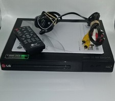 LG DVD Player DP132 Black USB Data Playback Remote AV Cables  Manual