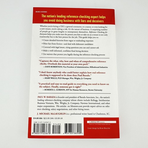 Reference Checking for Everyone: What You Need to Know by Paul W. Barada - Picture 5 of 7
