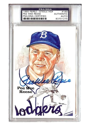 MLB Original Autographed Postcards Pee Wee Reese