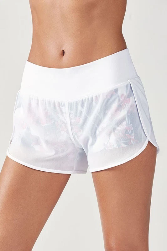 fabletics renata floral mesh active running athletic shorts