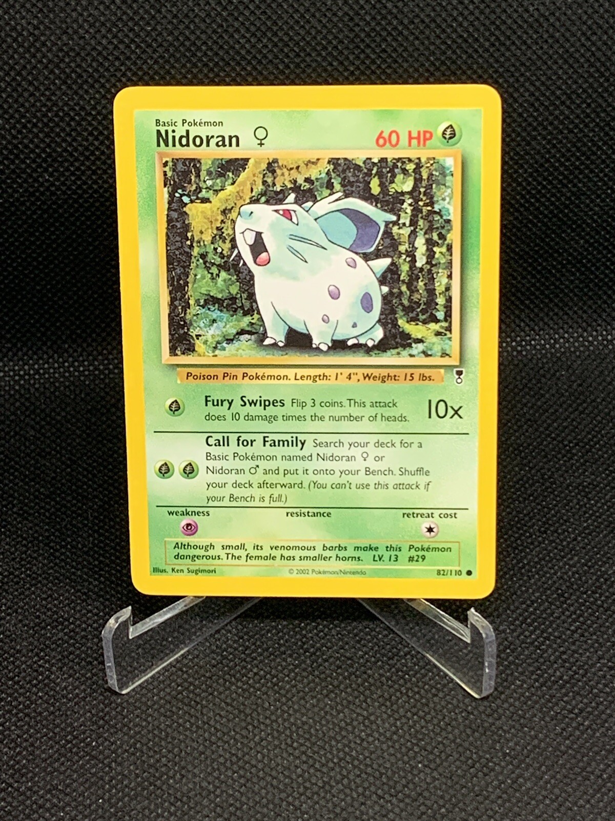 NM Pokemon NIDORAN (f) Card LEGENDARY COLLECTION Set 82/110 Non-Holo COMMON