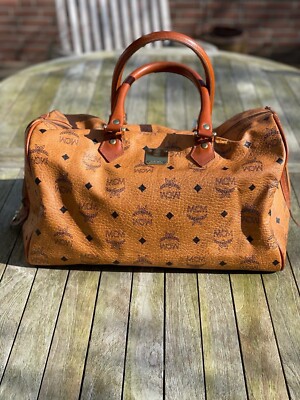 MCM Vintage Handtasche Boston Bag Cognac, gut erhalten,