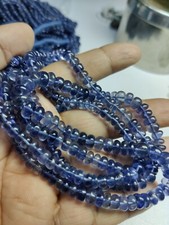 AAA IOLITE RONDELLE SMOOTH GEMSTONE 5.5-6 MM BEADS  16" STRANDS